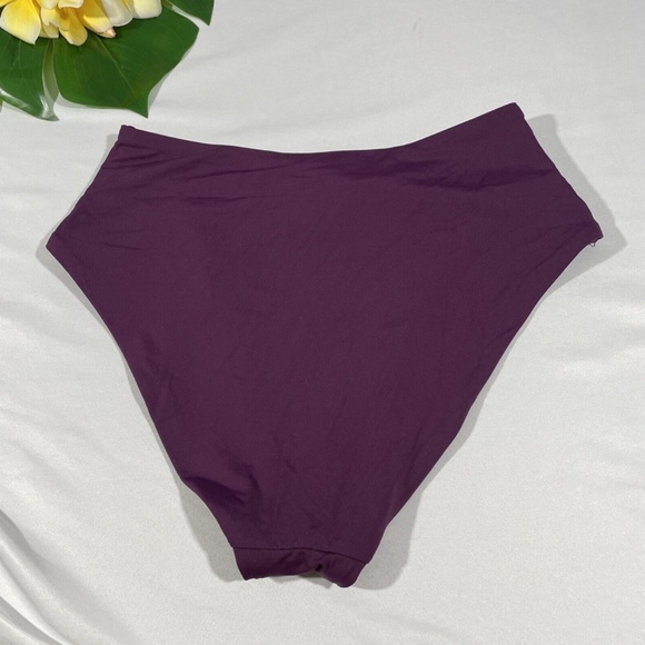 NEW Becca Color Code Crossover High Waist Bikini Bottoms‎ Merlot [ Small ] - Picture 10 of 12